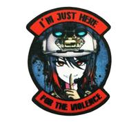 Patchs Velcro « I'M Just Here » - Badge militaire tactique - Écusson brodé amusant - Patch moral pour vêtements tactiques, sac à dos, casquette de baseball