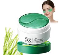 Patchs Yeux,80 Pièces Patch anti cernes Hydrogel aux Algues Marines avec Collagène,Masque Contour des Yeux,Korean Skincare,Réduction des Cernes,Anti-Rides,Hydratation & Apaisement des Yeux (1pc)