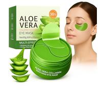 Patchs Yeux Collagène à l’Aloe Vera (Lot de 60) - Masque Anti-Cernes, Anti-Poches et Rides - Patch Hydratant Naturel pour le Contour des Yeux - Effet Lissant & Rafraîchissant