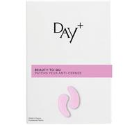 DAY+ | Patchs Yeux Anti-Cernes | Atténue les cernes & les poches, Décongestionne & Tonifie le contour de l'oeil | Caféine, Acide Hyaluronique | 97% d'ingrédients naturels | Pack de 6 paires