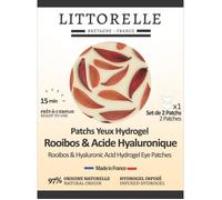 Patchs Yeux Detox & Anti-âge en Hydrogel Infusé au Rooibos et Acide Hyaluronique - Masque Yeux Anti Stress, Anti Fatigue, Anti Oxydant - 97% d’Origine Naturelle - Fabriqué en France