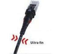 PatchSee ThinPATCH - Cordon de raccordement - RJ-45 (M) pour RJ-45 (M) - 1.2 m - 4.9 mm - FTP - CAT 6a - IEEE 802.3at - démarré, sans halogène - noir