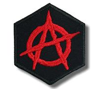 Patchshop Écusson brodé Motif symbole anarchie 8 x 8 cm