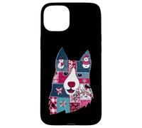 Patchwork Chien Noël Bonhomme de Neige Coque pour iPhone 15 Plus