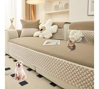 Patchwork Couch Cover Soft Thickened Sofa Couch Cover L Shape Sectional Couch Covers Washable Non Slip Sofa Slipcover for 2 3 4 Cushion Couch Furniture Protector,Green,70 * 120cm/27.6 * 47in(Curry,90*