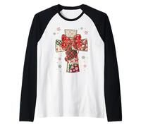 Patchwork Croix Coquette Noeud Jésus Noël Preppy Manche Raglan