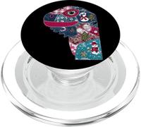 Patchwork de Noël Dinosaure édition Hiver PopSockets PopGrip pour MagSafe