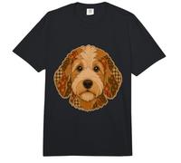 Patchwork Goldendoodle Rustique Automne Chien Quilt Art Graphic Comfort Colors Adult Heavyweight T-Shirt