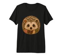 Patchwork Hérisson Rustique Automne Animal Quilt Art Graphic T-Shirt Haut de Gamme