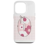 Patchwork Lettre O Initiale Femme Couture Floral Rose Coque pour iPhone 13 Pro