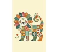 Patchwork Lion Daily Planner: Colorful Daily Organizer for Brave Hearts & Big Smiles