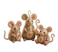 Patchwork Mouse DIY Kit, 3Pcs Handmade Sewing Craft Kit Creative Patchwork Animal Craft Project for Hobby Sewing Quilting Art Crafting Gift