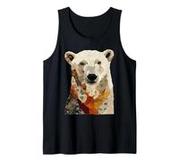 Patchwork Ours Polaire Boho Animal Collage Quilt Art Graphic Débardeur