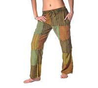 Patchwork Pantalon de Loisir Pêcheur Pantalon en Tissu Hippie Collants Unisexe
