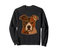 Patchwork Pit Bull Rustique Automne Animal Quilt Art Graphic Sweatshirt