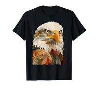 Patchwork Pygargue à tête Blanche Boho Animal Collage Quilt Art Graphic T-Shirt