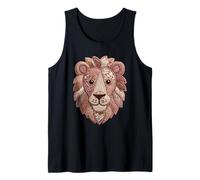 Patchwork Rustique, Motif Lion, Floral, Animal, bohème, Art Folklorique Débardeur