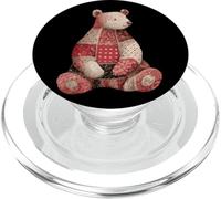 Patchwork Vintage Teddy Bear Quilting Esthétique PopSockets PopGrip pour MagSafe