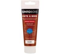 SINTO - Rebouche petits trous - Pâte à bois - Sans odeur - Facile & Prêt-à-l'emploi - Intérieur & Extérieur - Sans retrait ni fissure - Blanc - 80g
