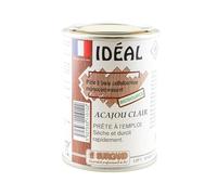 PATE A BOIS IDEAL CELLULOSIQUE 250 ML/Mastic cellulosique prêt à l'emploi à base de farine de bois naturel BIOSOURCE/Pour la restauration des petits défauts, fentes du bois. (ACAJOU CLAIR)