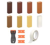 Pate a Bois Rebouchage 8 Couleurs, Mastic Bois, Cireuse Parquet Dure et Résistante, Kit Reparation Parquet, Kit Réparation Carrelage pour Stratifié, Marbre, Carrelage, PVC et Meubles