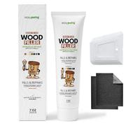 Pate a Bois - Rebouchage Bois pour Reparation de Meubles, Placards, Sols, Portes et Tables - Usage Interieur et Exterieur + Papier de Verre & Spatule Inclus / 200 g (Chene Clair)