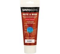 SINTO Pâte à Bois Pour Reboucher Imperfections et Fissures Blanc - 250g - Sans Odeur - Intérieur et Extérieur