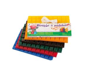 Pate a bougie graine creative a modeler 1300g coloris assortis 6 plaques