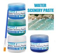 Pâte à effet d'eau réaliste 50ml - Gel d'eau en plastique épais, convient pour les modèles 3D, les modèles miniatures, les modèles à l'échelle - convient pour les rivières, les océans, les lacs, les s