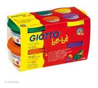 GIOTTO - Pâte à jouer be-bè - Boîte 4 x 100 g - vert orange jaune violet