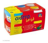 Giottos Pâte à jouer GIOTTO be-bè Boîte 4 x 100 g – bleu, blanc, rouge, jaune