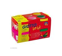 GIOTTO be-bè – Pâte à jouer Boîte 4 x 100 g – magenta, rouge, jaune, vert