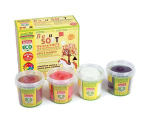 Pâte à modeler 4 pots Couleurs d'automne ÖkoNorm NaWaRo Certifié OKO