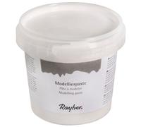 Rayher Pâte de modelage, blanc, 1 pot, 500g, modelage, relief, arts créatifs-38932000, 0.95 x 0.95 x 0.85 cm