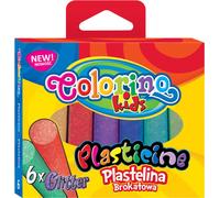 Pâte à modeler 6 couleurs Glitter Colorino