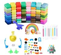 Pâte à modeler autodurcissante 100 couleurs 200g argile ultra douce sans cuisson pour enfants activités créatives et éducatives cadeaux anniversaire bricolage