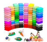 Pâte à modeler autodurcissante 100 couleurs - Kit créatif avec outils et sac de rangement - Argile légère, douce et non toxique pour enfants et débutants - DIY animaux, figurines, décorations de