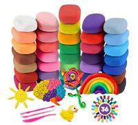 Pâte à Modeler Autodurcissante - 36 Couleurs + 3 Outils, Argile Légère Séchage à l'air, Cadeau Créatif pour Enfants 3-8 ans