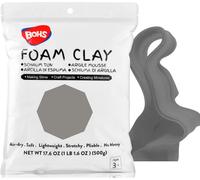 Pâte à Modeler en Mousse Grise ModelableSquishy,AutodurcissanteHaute Densité pour Cosplay CostumeButter SlimeFigurines Facile à ModelerPoncer et Peindre 1.1 Lbs/500Grams