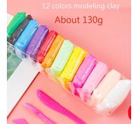 Pâte À Modeler En Plasticine Pour Enfants, 36 Couleurs, Argile Sèche À L'air, Colorée, Ultra-Légère, Jouets Éducatifs Amusants - 12 Couleurs