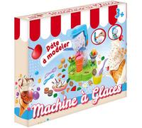 WDK Partner Pâte à modeler – Fabrique de glace avec machine à glace, 4 pots de couleurs, dès 3 ans