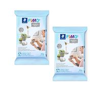 Pâte à modeler FIMO Air, 2x 350 g de pâte à modeler séchant à l'air, aspect granit, prête à l'emploi, toucher agréable, pas de cuisson nécessaire, ne colle pas.