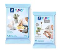 Pâte à modeler FIMO Air, pâte à modeler séchant à l'air en blanc (500 g) et granit (350 g), utilisable immédiatement, pas de cuisson nécessaire, ne colle pas