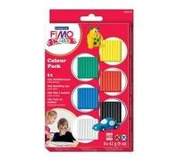 Pâte à modeler - Fimo - Kids - Set de 6 blocs - Durcit au four - Multicolore - 8 ans et plus