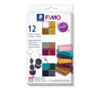 FIMO Staedtler Effet STAEDTLER Effect 8013-Pack Demi-Blocs-Couleurs pétillantes-8013 C12-4, 8013 C12-4ST, Sparkle, Lot de 12