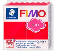 Pâte à modeler FIMO SOFT durcissant au four rouge indien 57 g