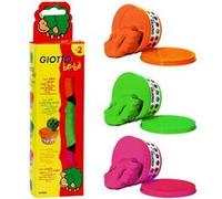 GIOTTO be-bè - Boîte 3 x 100g pâte à jouer - orange vert magenta, **Erwachsene**