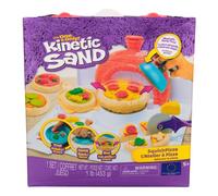 Kinetic Sand Sable Magique - Atelier À Pizza Magique 453 G + 2 Accessoires - Sculptez à l'Infini ce Sable Coloré comme de la Pâte à Modeler - Jouet Sensoriel - Jouet Enfant 5 Ans Et +