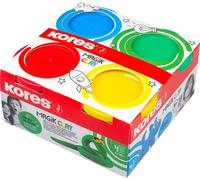 Pâte à modeler Kores "Magic Clay" couleurs assorties réutilisable 4 boîtes de 40 g