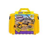Kinetic Sand Sable Magique - Mallette de Construction 907 G + 3 Accessoires - Emportez Votre Sable À Modeler Partout & Sculptez Vos Créations comme De La Pâte À Modeler - Jouet Enfant 3 Ans Et +